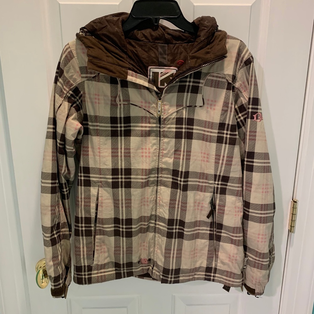 Burton Plaid Western Snowboarding Jacket Small